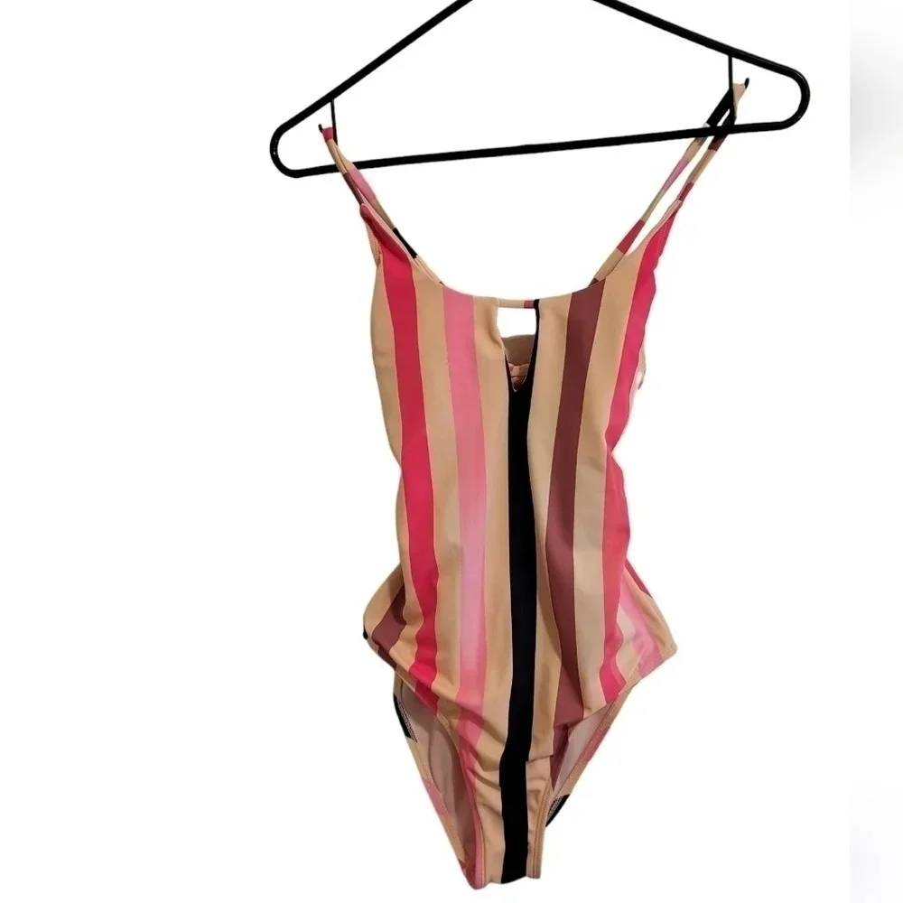 Xhilaration Striped Swimsuit (Size M)